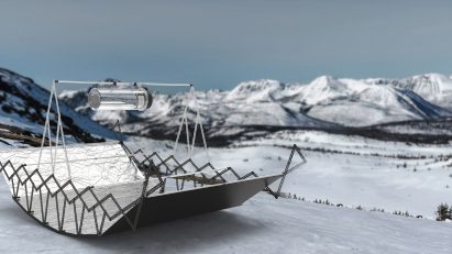 Conceptual image of solar heater for high altitudes