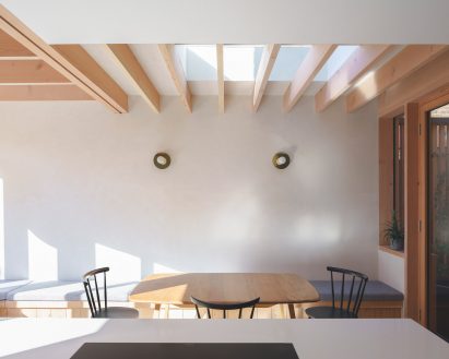 Skylit dining table
