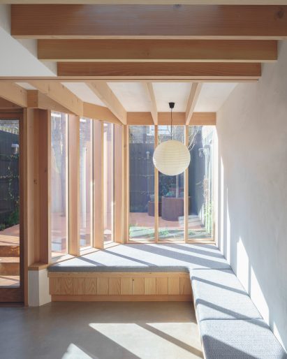Cushioned window seat by Emil Eve