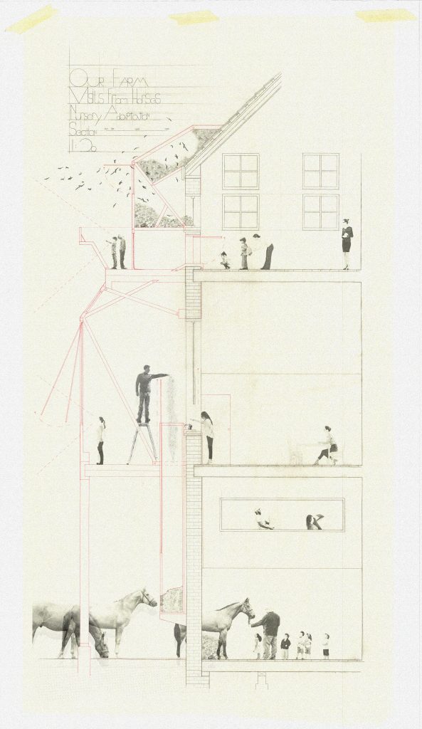 An illustration of a farm