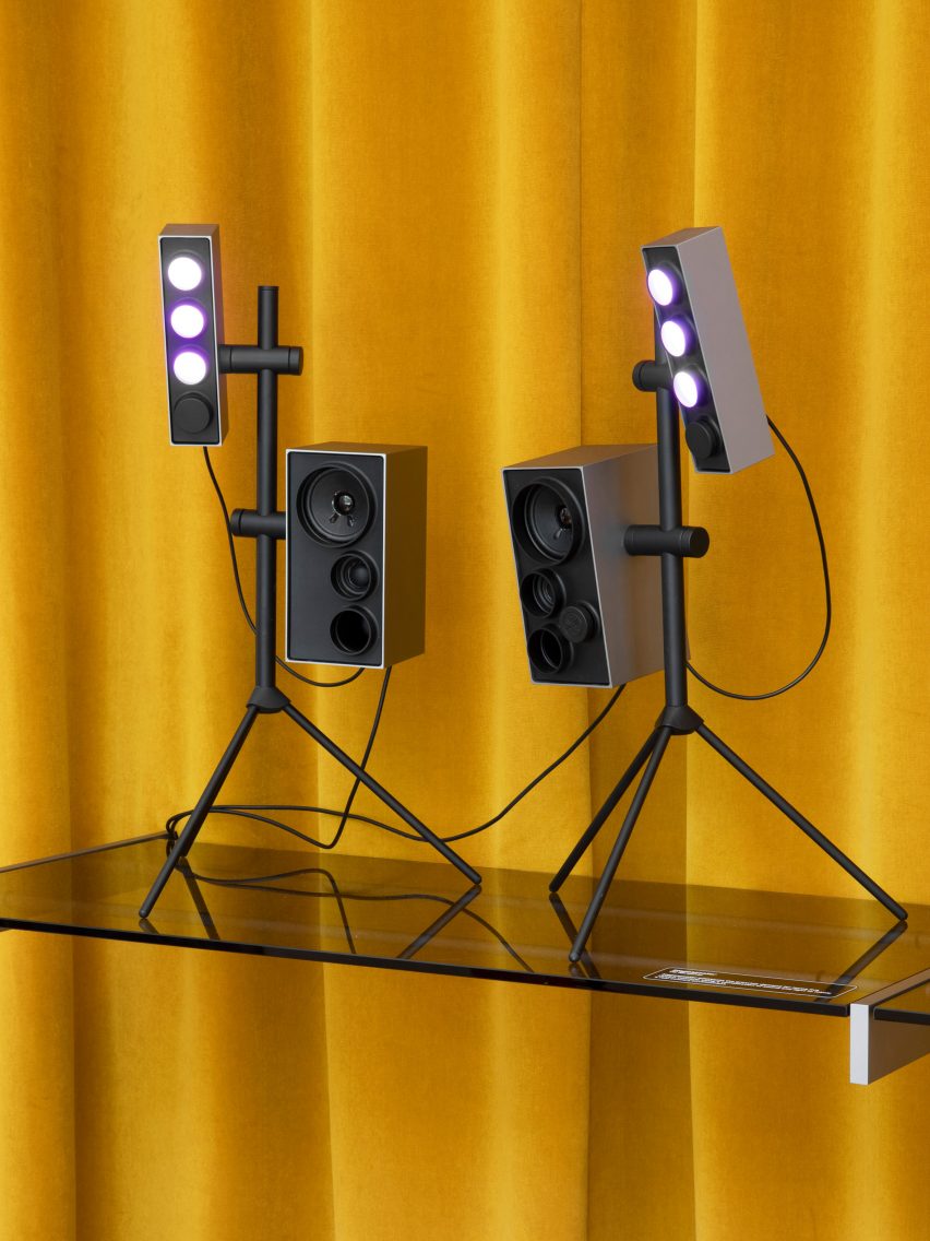 A music player that looks like a small concert stage