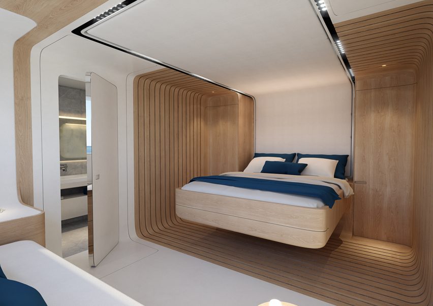 Oneiric solar-panel-covered yacht by Zaha Hadid Architects