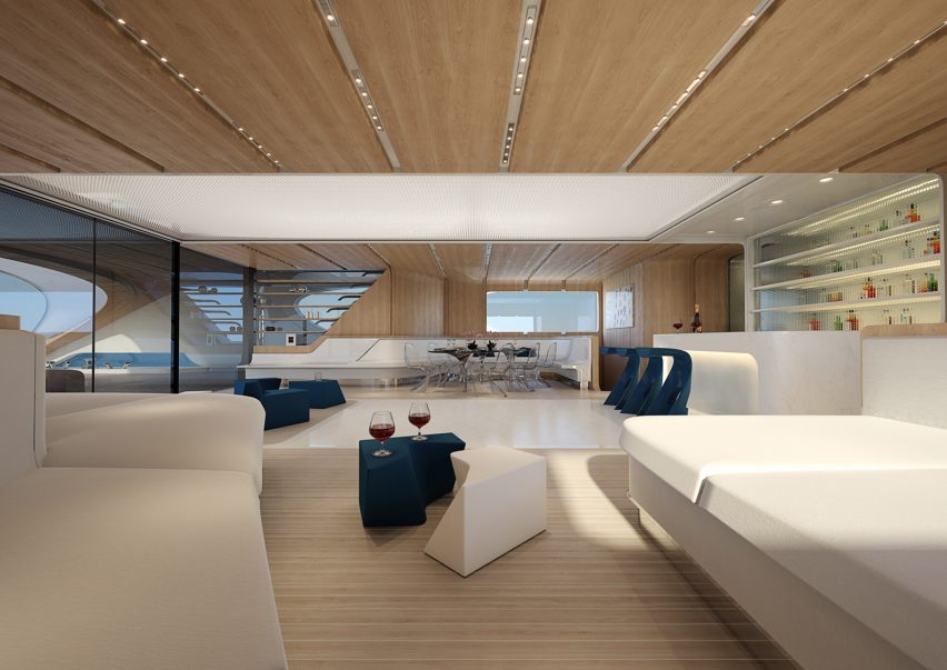 Oneiric solar-panel-covered yacht by Zaha Hadid Architects