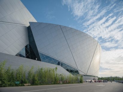 Metal-clad facade
