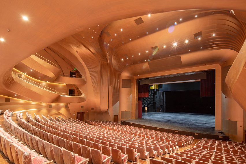 Interior of Zhengzhou Grand Theatre in China