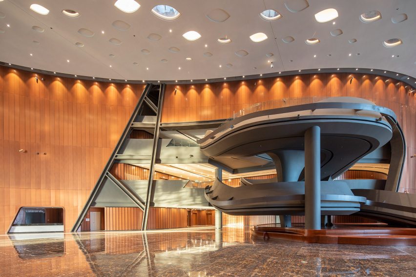 Interior of Zhengzhou Grand Theatre in China