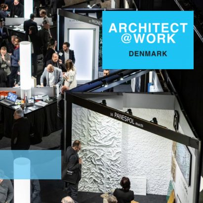 People looking at design exhibitions at a trade show