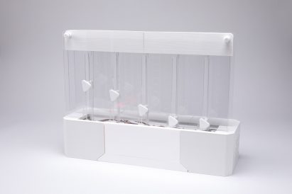 Air quality monitor made with clear panels