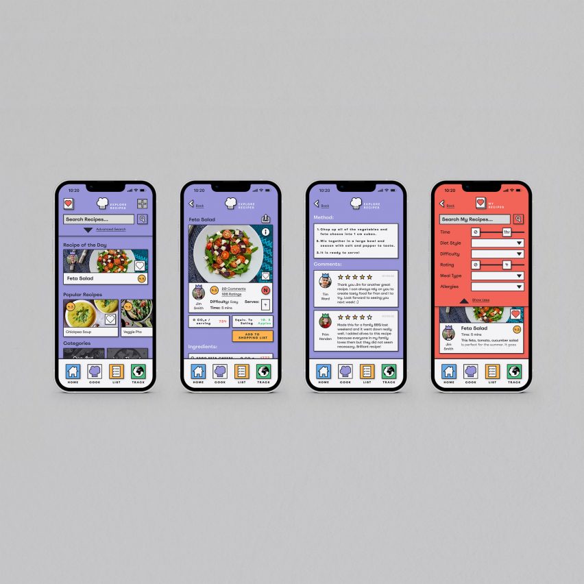 Phones displaying the PlanetB app