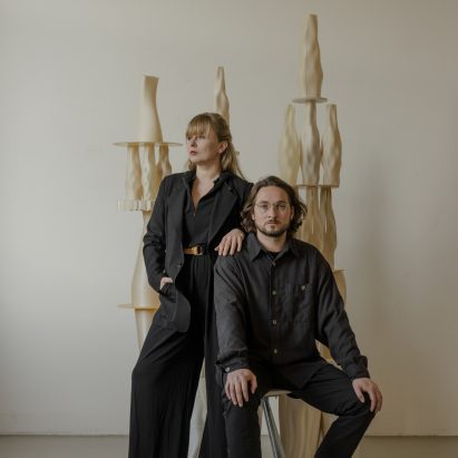 A portrait photo of two people