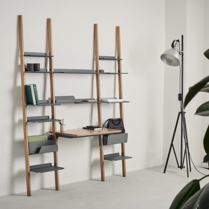Furniture leaning against a wall