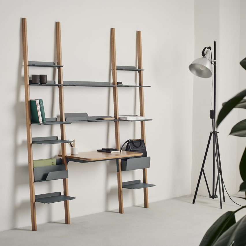 Furniture leaning against a wall