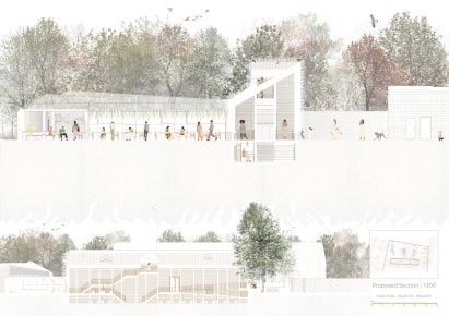 A bio-integrated environment surrounded by trees