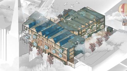 A render of Chichester's city's cathedral