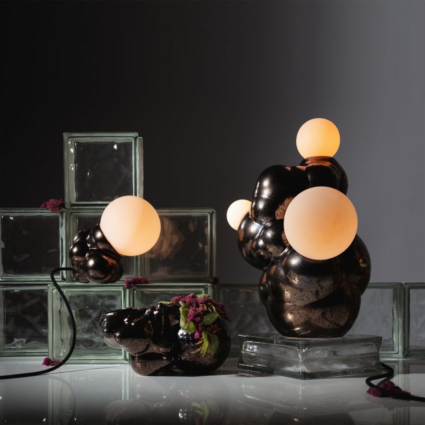 Botryoidal Lamp Collection by Forma Rosa Studio