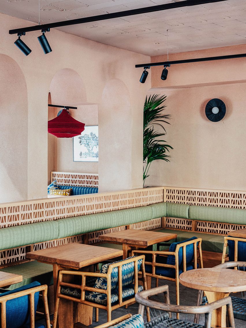 Tatale restaurant inside The Africa Centre in London, designed by Freehaus