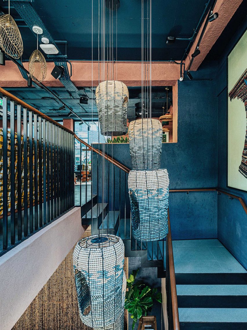 Interiors of The Africa Centre in London, designed by Freehaus