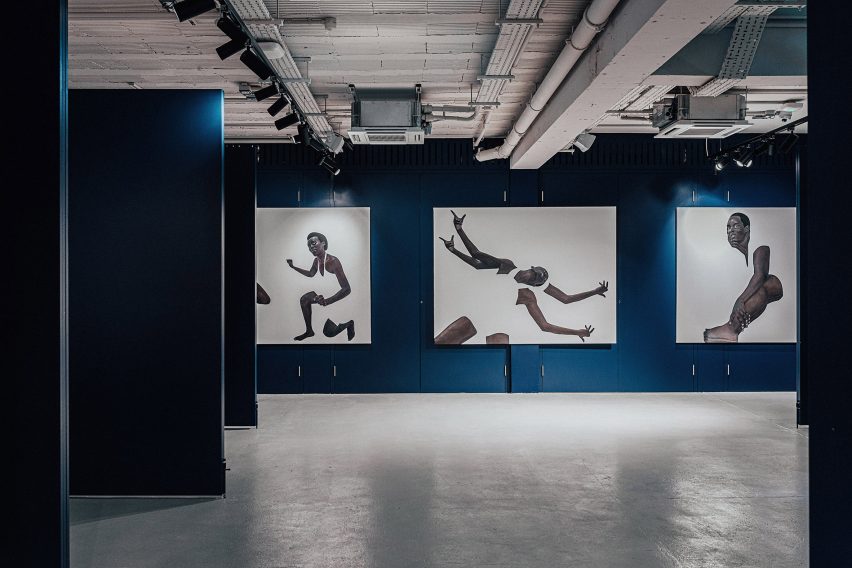 Gallery inside The Africa Centre in London, designed by Freehaus