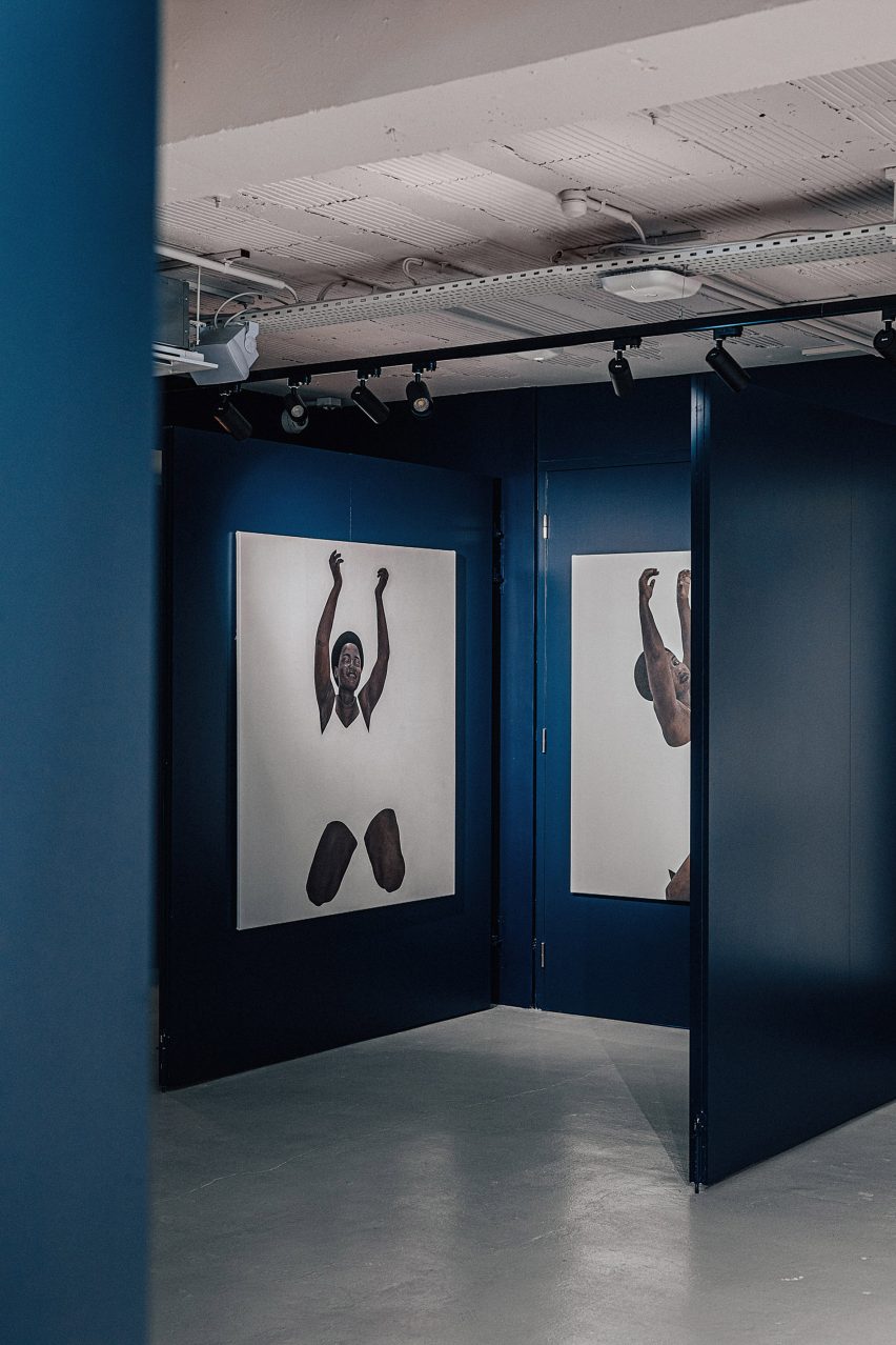 Gallery inside The Africa Centre in London, designed by Freehaus