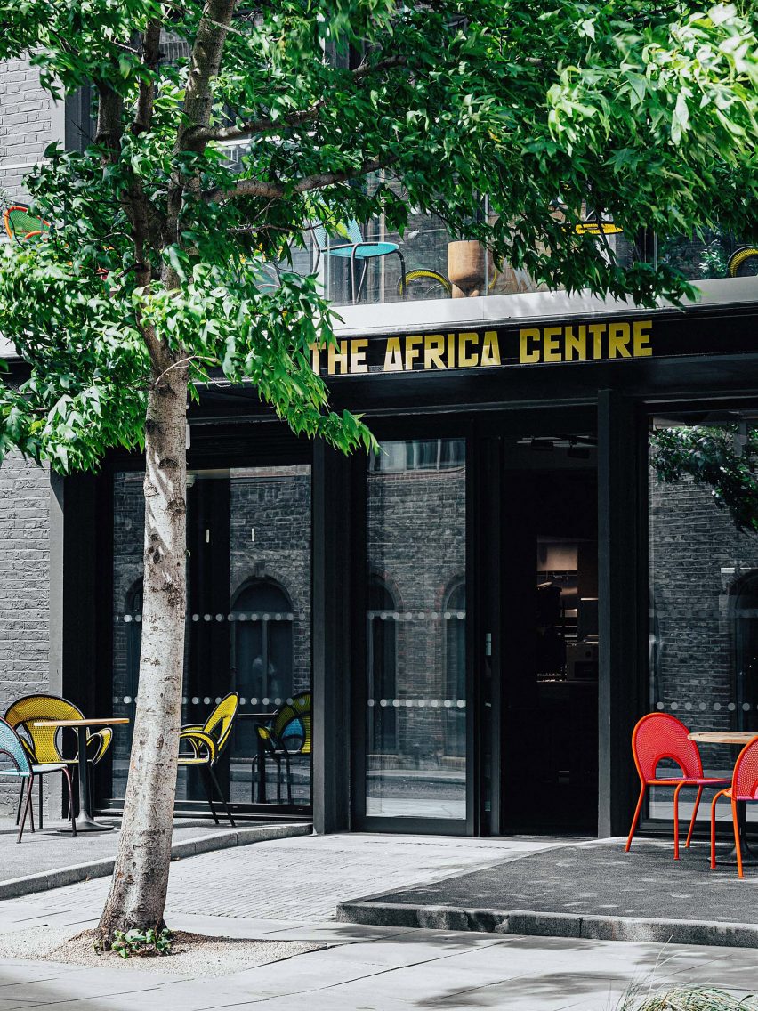 Exterior of The Africa Centre in London, designed by Freehaus