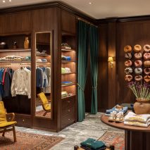 Walnut cabinetry in Sarita Posada's Aimé Leon Dore store in Soho