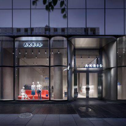Akris boutique at night