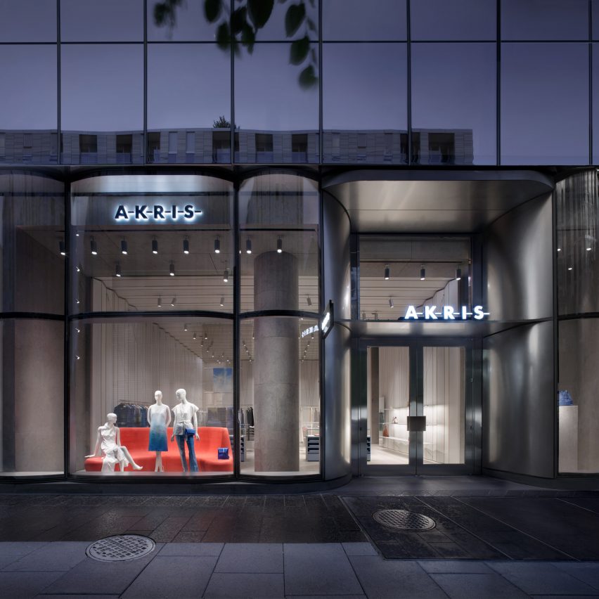 Akris boutique at night