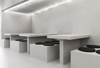 Microcement seating