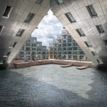 Dezeen Agenda newsletter features a cantilevered housing block by BIG and Barcode Architects