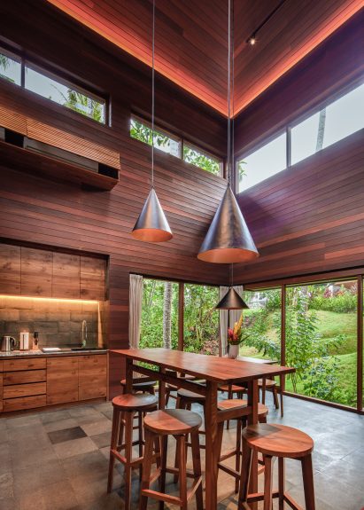 Double-height dining room