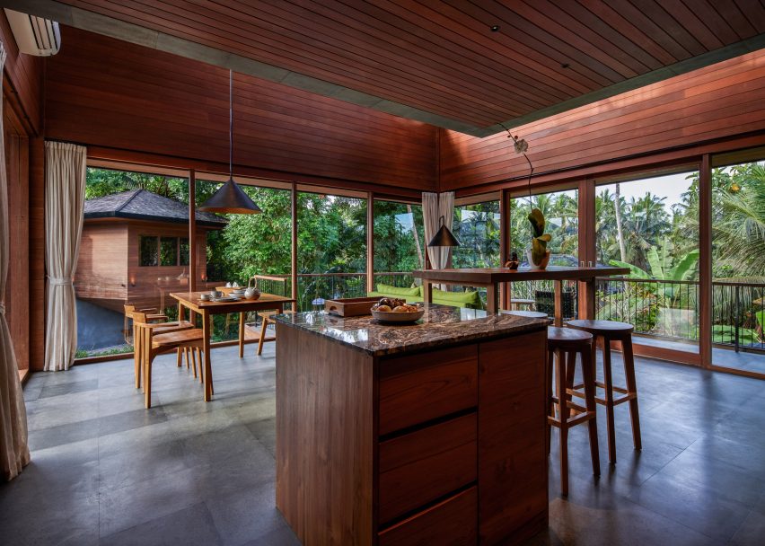 Interior of accommodation at Birdhouses resort in Bali by Alexis Dornier