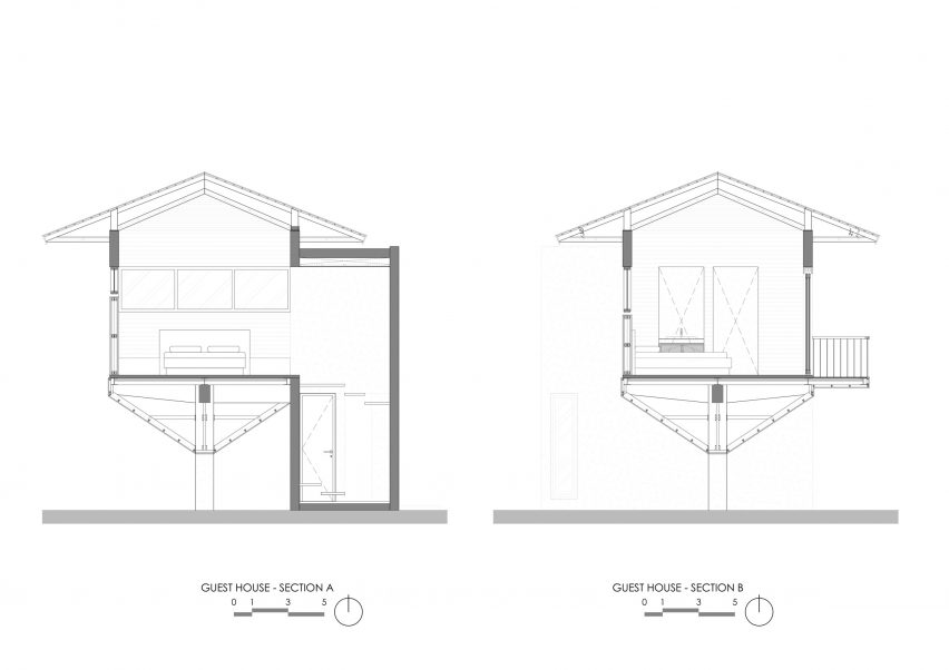 Guest house section from Birdhouses resort in Bali by Alexis Dornier