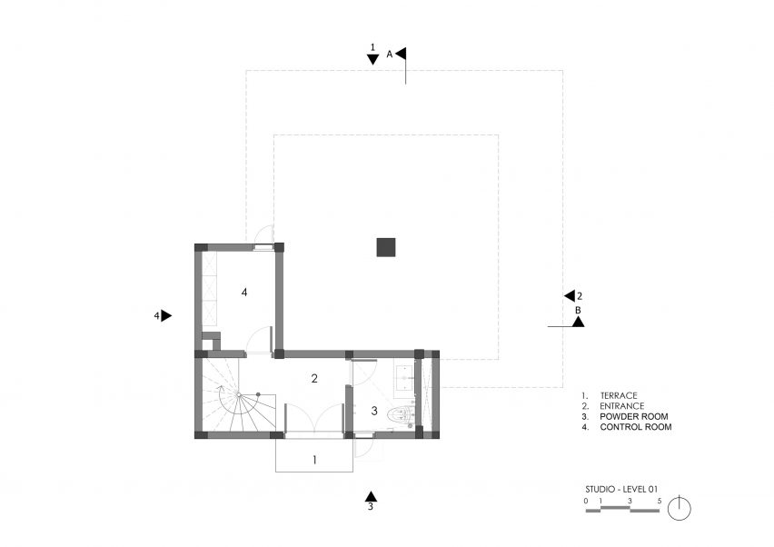 Studio plan from Birdhouses resort in Bali by Alexis Dornier