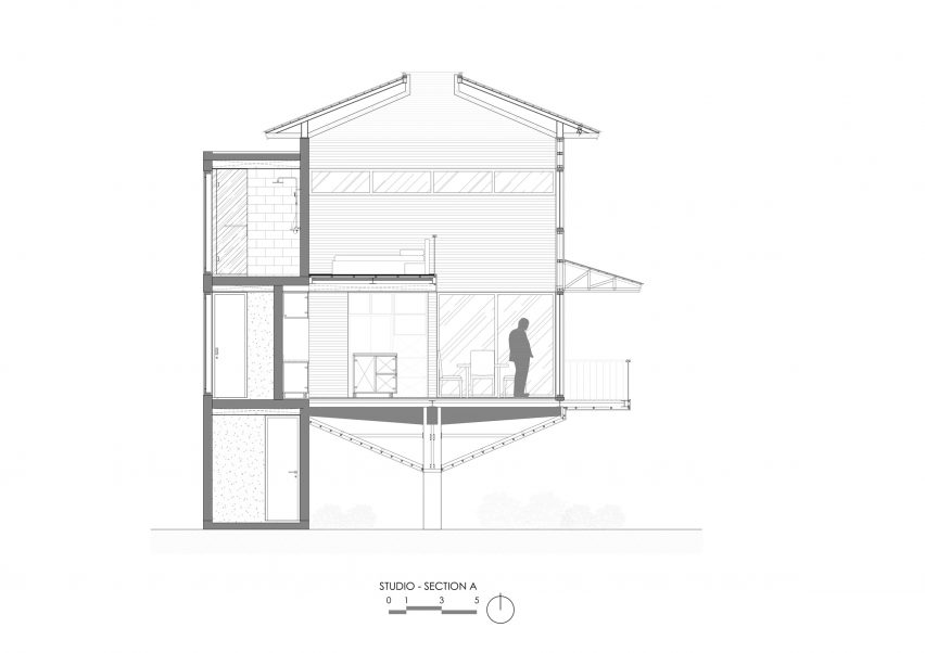 Studio section from Birdhouses resort in Bali by Alexis Dornier