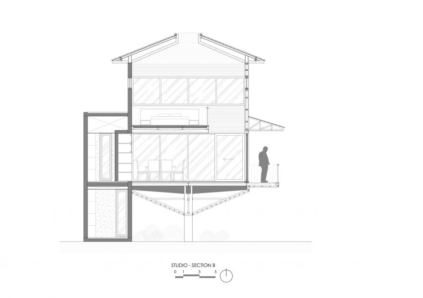 Studio section from Birdhouses resort in Bali by Alexis Dornier