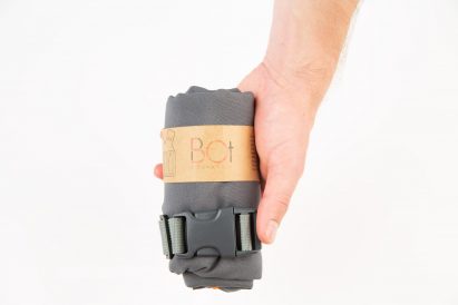 Bot lifejacket rolled up into a compact package