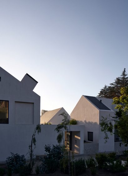 Gabled white Chilean home