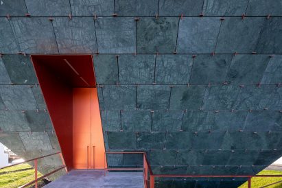 Green marble cladding on the Chapel of Eternal Light