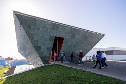 Marble-clad exterior of the Chapel of Eternal Light