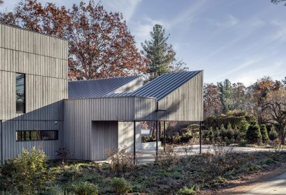 Concrete and wooden house