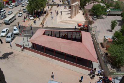 Aerial view of Courtyard Pavilion by Rashid Ali Architects