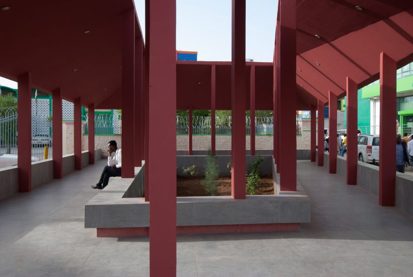 Interior of Courtyard Pavilion in Somaliland by Rashid Ali Architects