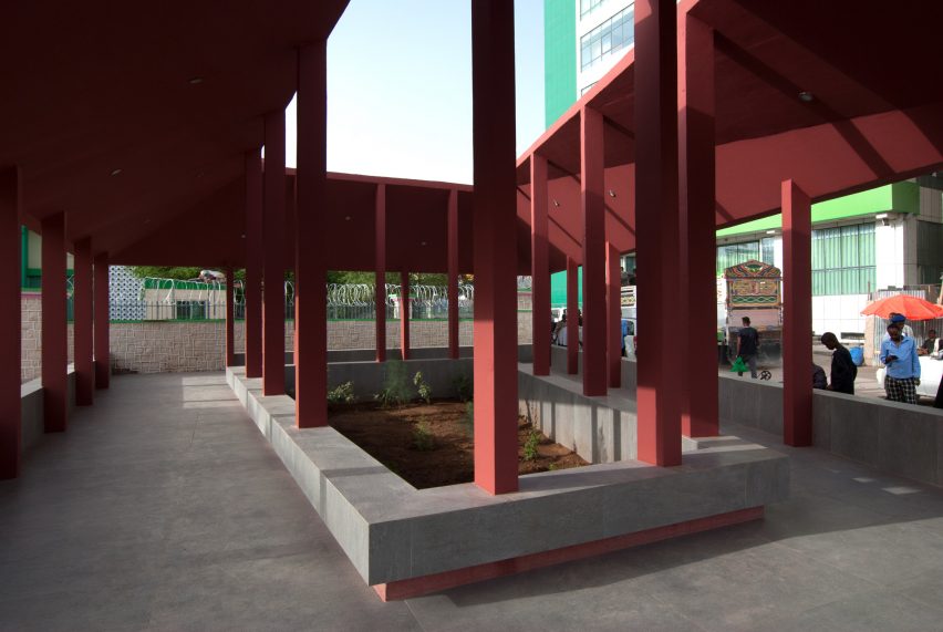 Interior of Courtyard Pavilion in Somaliland by Rashid Ali Architects