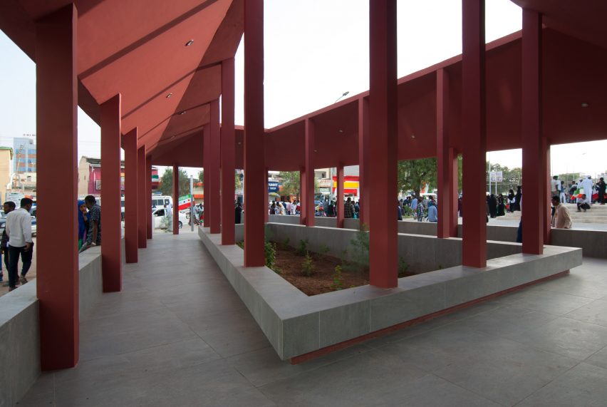 Interior of Courtyard Pavilion in Somaliland by Rashid Ali Architects
