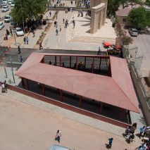 Aerial view of Courtyard Pavilion in Somaliland by Rashid Ali Architects