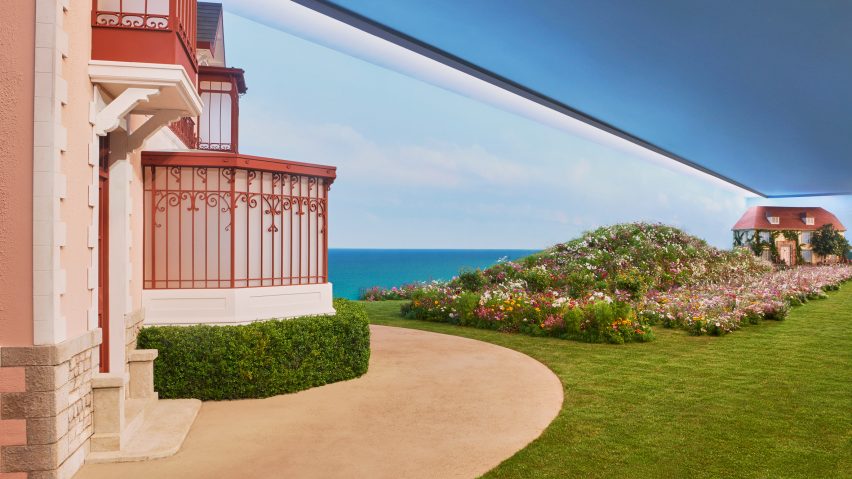 Image of the runway by Villa Eugénie at Dior's Spring Summer 2023 menswear show