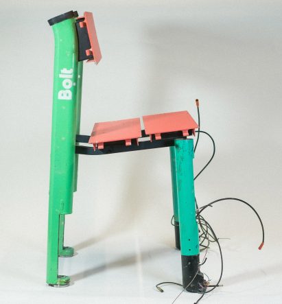 Chair made from e-scooters