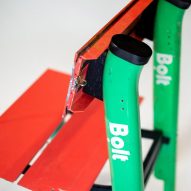 Chair made of e-scooter waste