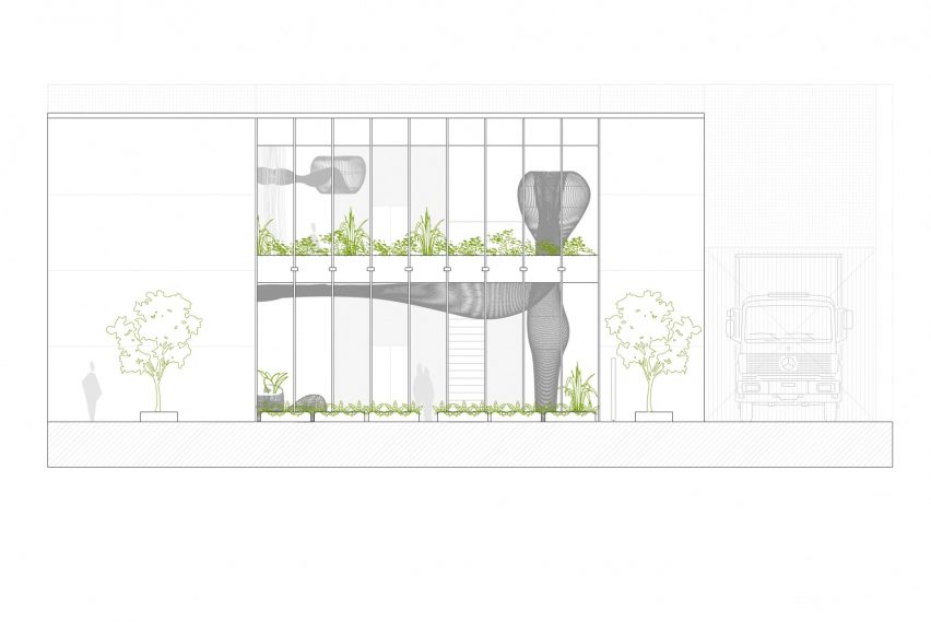 Elevation of A Factory Face Lift by Enter Projects Asia