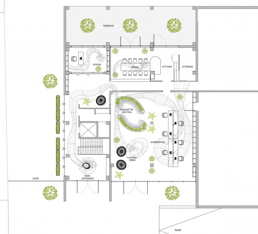 Plan of A Factory Face Lift by Enter Projects Asia